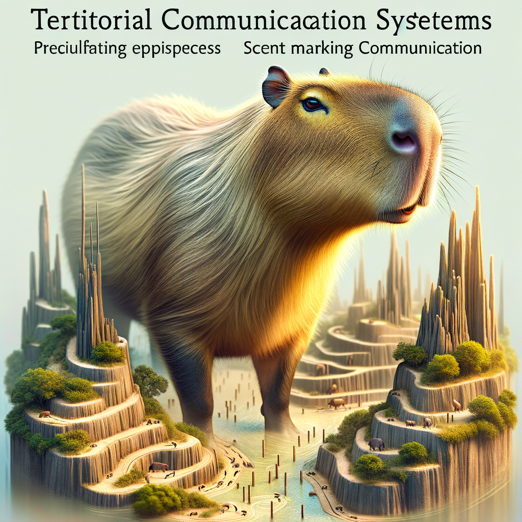 Capybara engaging in territorial marking through scent communication in its natural habitat, showcasing unique capybara behavior and characteristics for understanding wildlife communication methods.